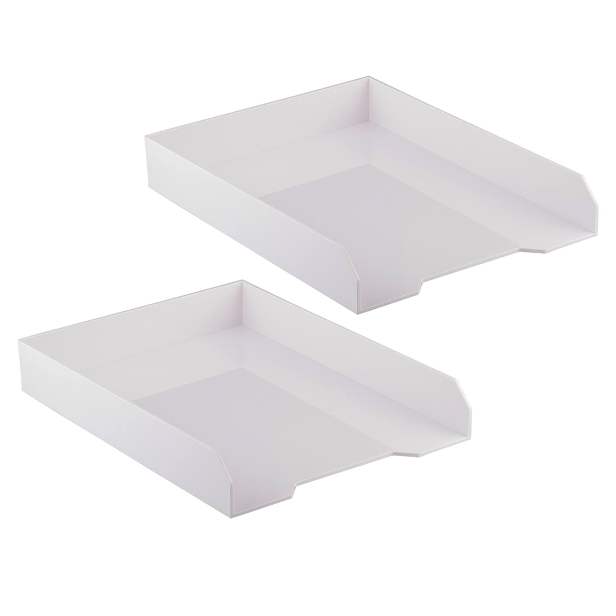 JAM Paper Stackable Office Desk Supply & Paper Organizer Set